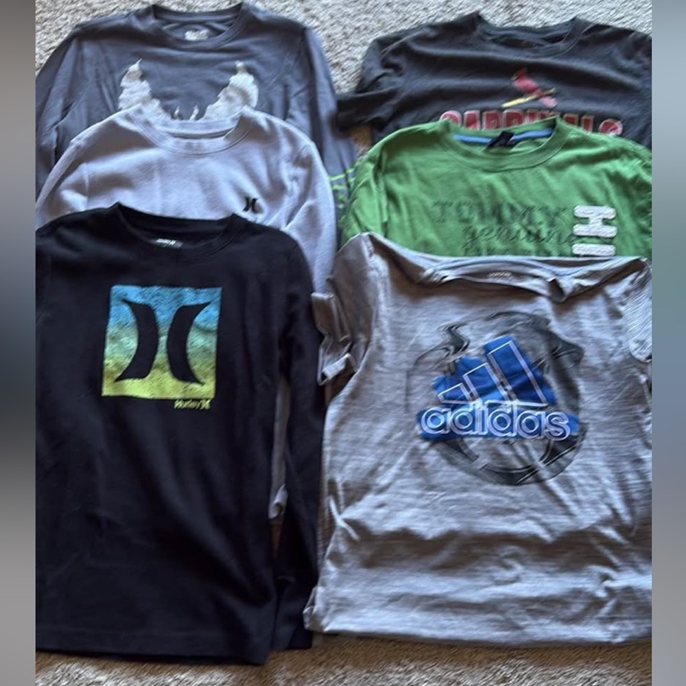 Boys Clothing Bundle/Lot- 6 L/S and S/S: Size L/12-14 FIRM EUC